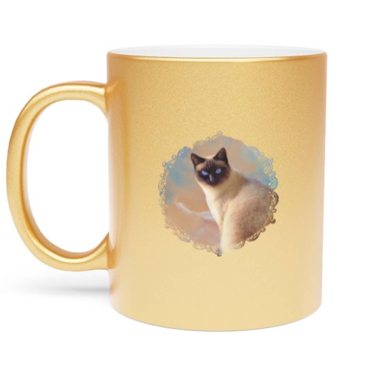 Discover Seal Point Siamese Cat - Siamese Cat - Metallic Mugs