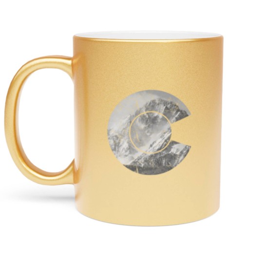 Discover Colorado State Flag Logo Rocky Mountain Metallic Mugs