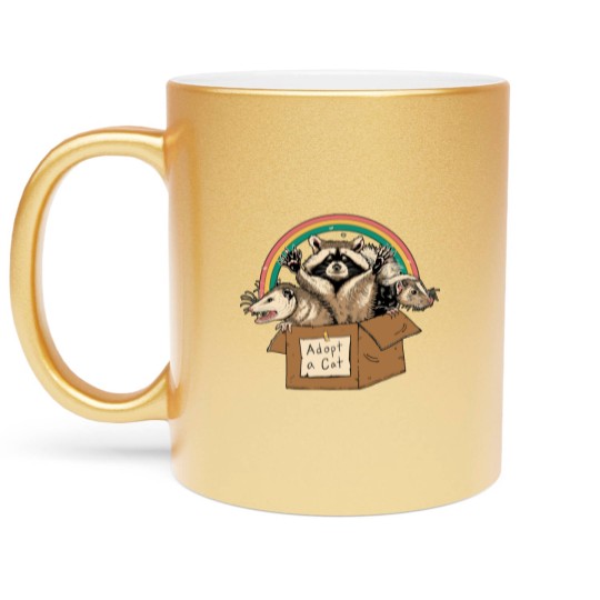 Discover Racoon Opossum Metallic Mugs