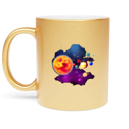 Discover Solar System Planets For Astronomy And Space Geeks Metallic Mugs