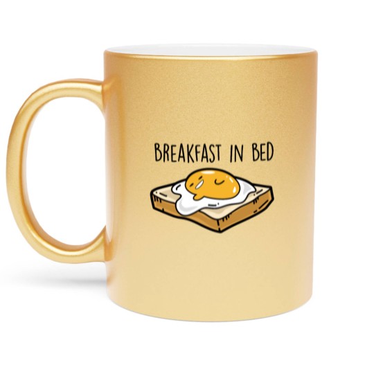 Discover Fried egg toast - Breakfast in bed Metallic Mugs