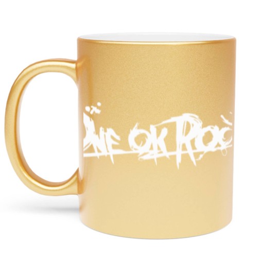 Discover ONE OK ROCK BANNER (White) Metallic Mugs