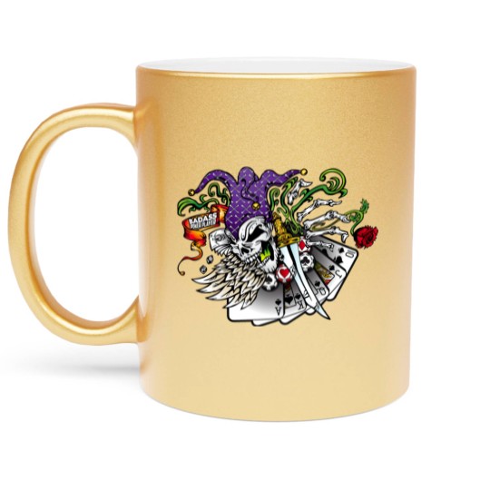 Discover Badass Poker Joker Metallic Mugs