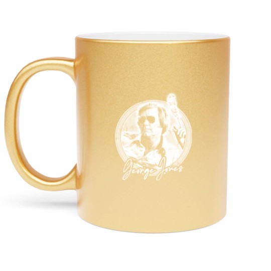 Discover George Jones / Retro Style Fan Design - George Jones - Metallic Mugs