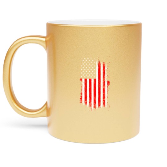 Discover American flag Metallic Mugs