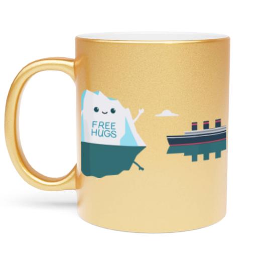 Discover Retro Funny Titanic Cruise Ship Iceberg 1912 Cruis Metallic Mugs