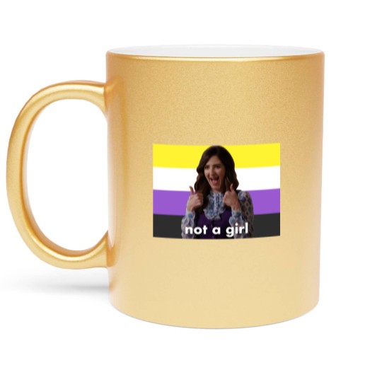 Discover Nonbinary Janet “Not a Girl” (The Good Place) - The Good Place - Metallic Mugs