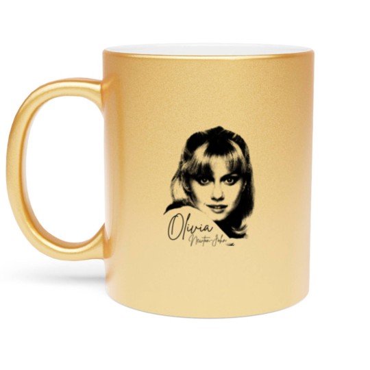 Discover Olivia Newton John Face - Olivia Newton John - Metallic Mugs