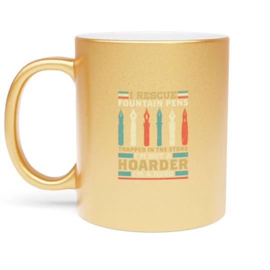 Discover Collectors Pens Ink Fountain Pen Collector Gifts Metallic Mugs
