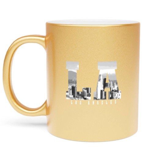 Discover Los Angeles California Skyline Metallic Mugs