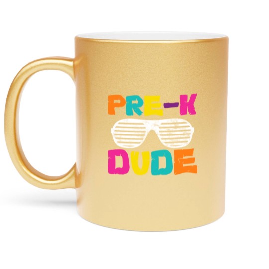 Discover Pre-K Dude Back To School Teacher Student Preschool Metallic Mugs