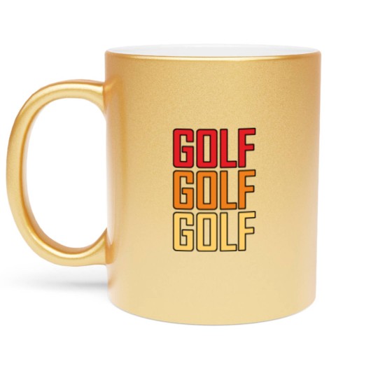 Discover Golf Golf Golf Metallic Mugs