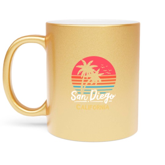 Discover San Diego California CA Vintage Metallic Mugs