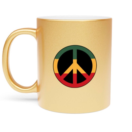 Discover reggae peace Metallic Mugs
