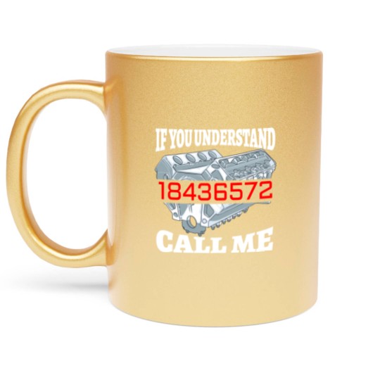 Discover Funny 18436572 Auto Mechanic V8 Muscle Car Firing Order - Funny Mechanic Gift - Metallic Mugs