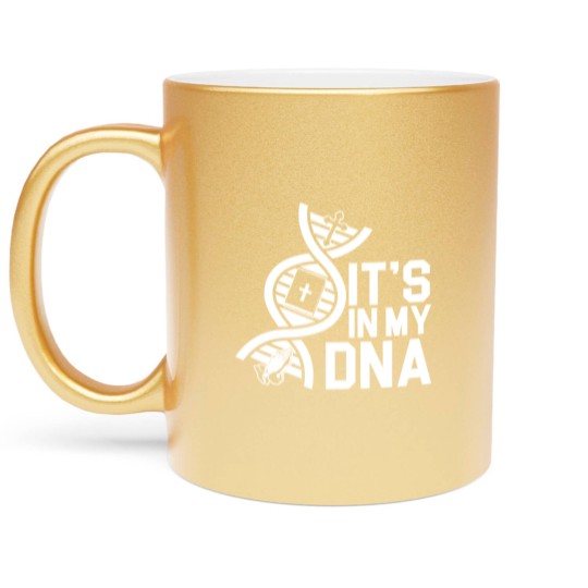 Discover Jesus In My Dna Faith Christianity Catholic Religi Metallic Mugs