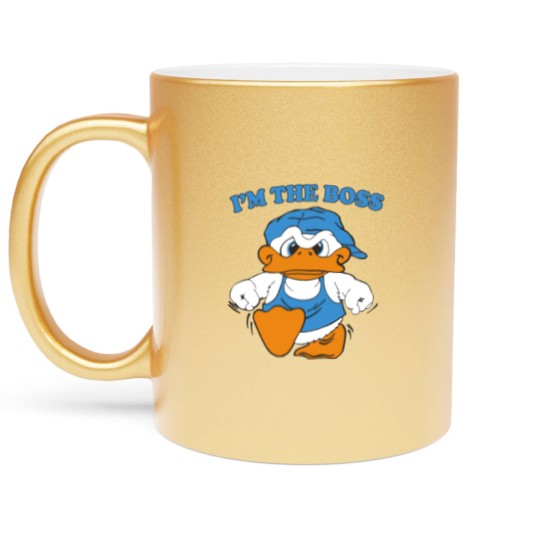 Discover I'm The Boss Duck Metallic Mugs 90s Cartoon Tourist Metallic Mugs