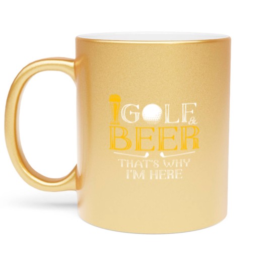 Discover Golf and Beer Joke Dad Metallic Mugs Funny Beer And Golf Lover Gift - Drinking Beer And Playing Golf Great - Metallic Mugs