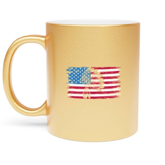 Discover Native American USA Indigenous People 4th Of July Metallic Mugs
