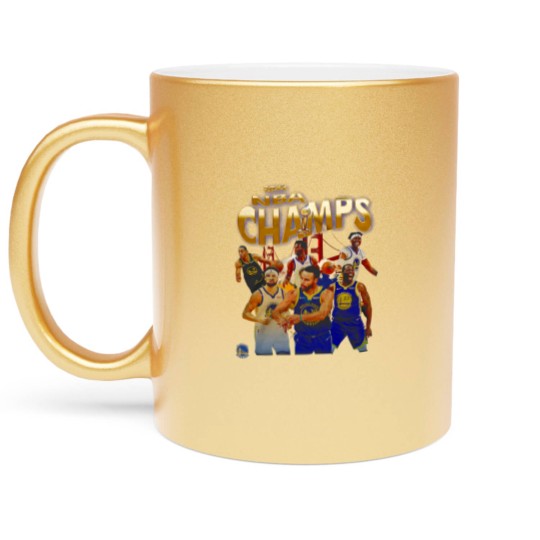 Discover Warriors 2022 Champs Bootleg Metallic Mugs PNG, Vintage 90s Bootleg Metallic Mugs Design