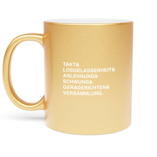Discover Dressage German Training Scale Equestrian Dressage Metallic Mugs