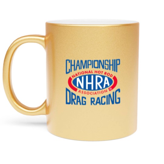 Discover Championship Drag Racing Nhra Logo Metallic Mugs
