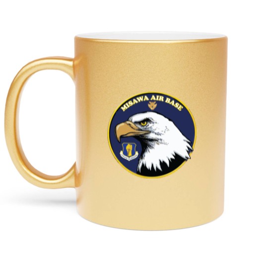 Discover Misawa Air Base Japan Us 35Th Fighter Wing Jasdf Metallic Mugs