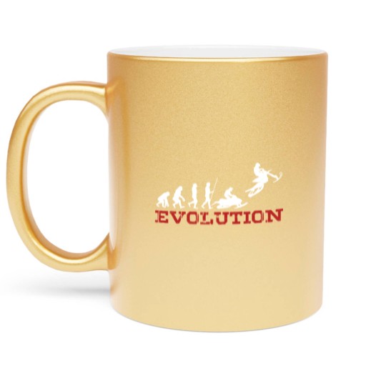 Discover Extreme Snowbike Evolution Snow Bike Sports Gift - Biking - Metallic Mugs