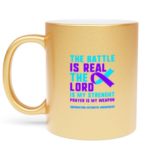 Discover Rheumatoid Arthritis Awareness Metallic Mugs, The Battle Metallic Mugs