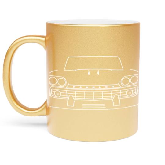 Discover 1959 AMX Rambler classic car white outline graphic - Classic Car - Metallic Mugs