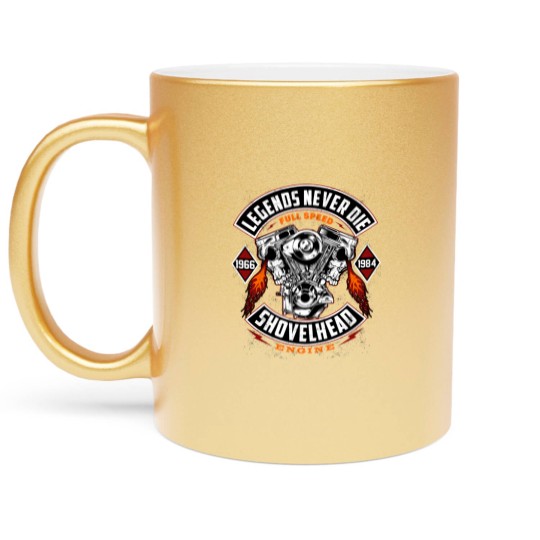 Discover 1966-1984 MOTOR Motorcycles Oldschool Choppers Metallic Mugs