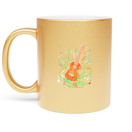 Discover Funny Gift For Family Members Acoustic Guitar Themed Guitar Lovers Guitar Themed Gifts For Men And Women Metallic Mugs