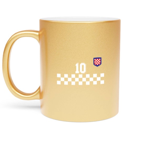 Discover Croatia Football Jersey Retro Red Hrvatska Soccer Metallic Mugs