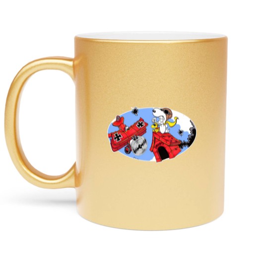 Discover Battling the Red Baron - Cuddleswithcats - Metallic Mugs