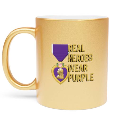 Discover Purple Heart Military Real Heroes Wear Purple Metallic Mugs