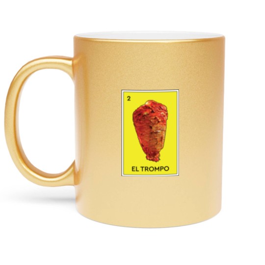 Discover El Trompo Al Pastor Loteria Mexican Game Funny Carne Asada Tacos Burritos - Meat - Metallic Mugs