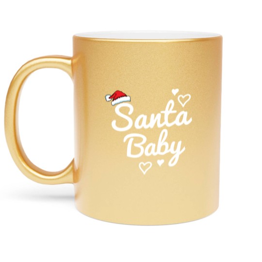 Discover Santa Baby saying Metallic Mugs
