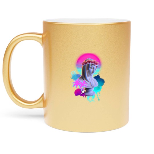 Discover Vaporwave Blessed Mother - Vaporwave - Metallic Mugs