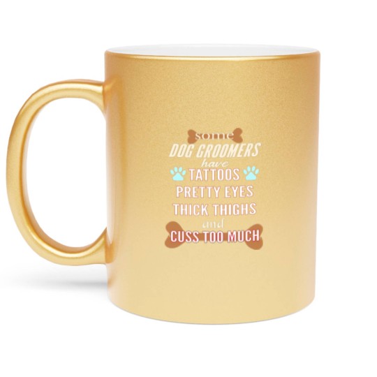 Discover Professional Dog Groomer Dad Metallic Mugs Metallic Mugs