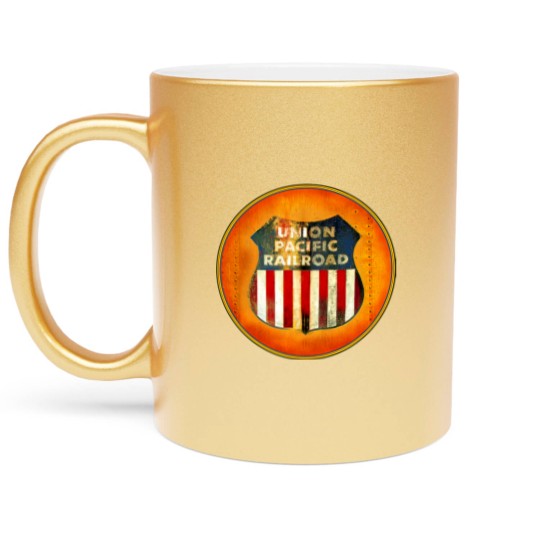 Discover Union Pacific Railroad - Badge - Railroad - Metallic Mugs