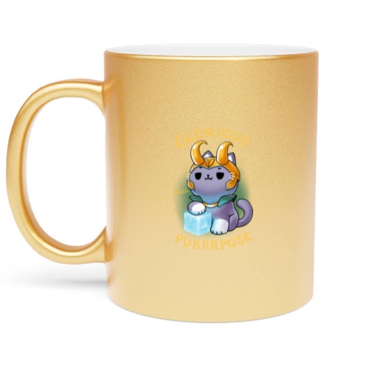 Discover Glorious Purrrpose - Loki cat variant - Kneel - Loki Cat - Metallic Mugs