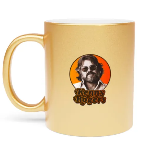 Discover Retro Kenny Rogers Country Tribute Classic Metallic Mugs