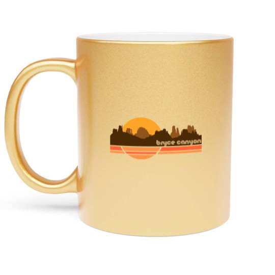 Discover Bryce Canyon 70s Retro Tourist Souvenir - Bryce Canyon - Metallic Mugs