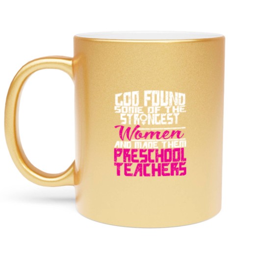 Discover Woman Preschool Teacher Gift Metallic Mugs