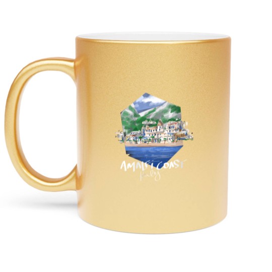 Discover Amalfi Coast Italy Best Place Travel Destination V Metallic Mugs