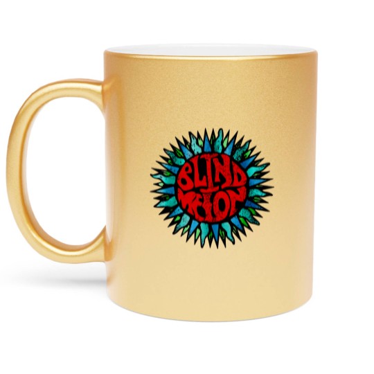 Discover Blind Melon Logo Vintage Metallic Mugs - Blind Melon Metallic Mugs, Vintage Rock Metallic Mugs, Music Metallic Mugs