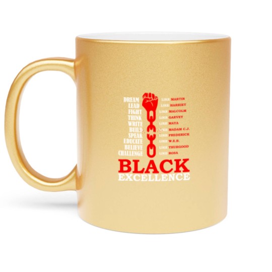 Discover Black Excellence, Black AF Metallic Mugs