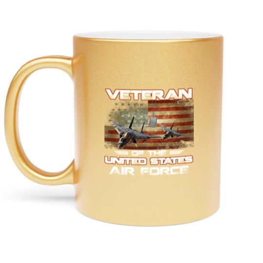 Discover Veteran of the United States US Air Force Metallic Mugs