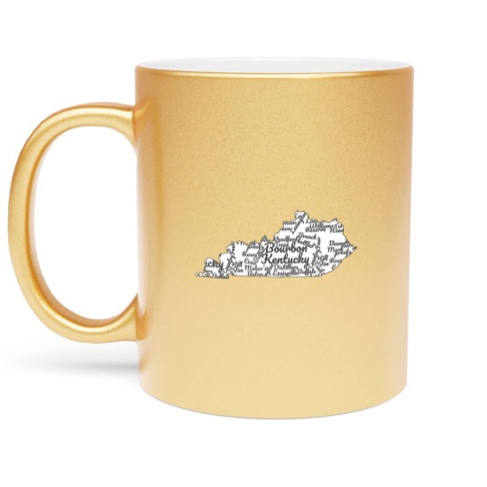 Discover Kentucky Metallic Mugs I Bourbon Trail Map Gift Metallic Mugs I Men Women
