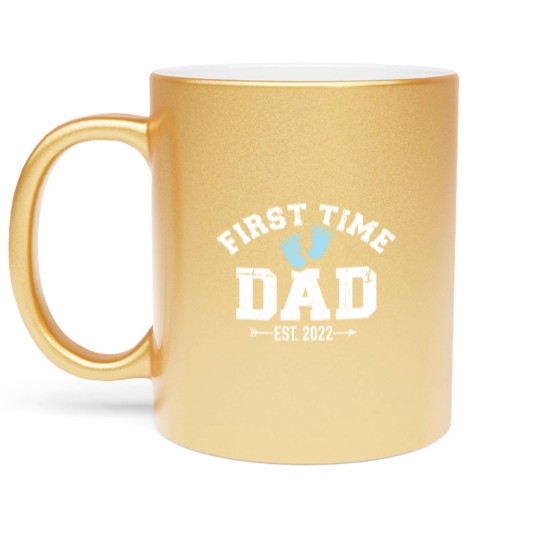Discover First time dad 2022 Metallic Mugs